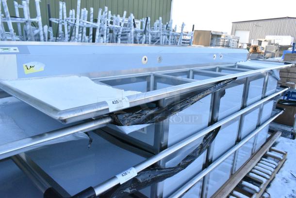 BRAND NEW SCRATCH AND DENT! Regency 600S42424224 Stainless Steel 4 Bay Sink w/ Dual Drain Boards. No Legs. - Image 1 of 4