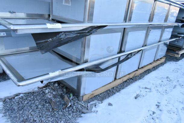BRAND NEW SCRATCH AND DENT! Regency 600S42424224 Stainless Steel 4 Bay Sink w/ Dual Drain Boards. No Legs. - Image 2 of 3