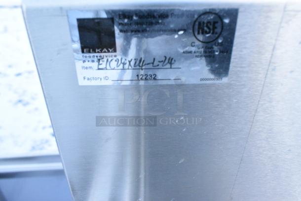 BRAND NEW SCRATCH AND DENT! Elkay EIC24X24-L-24 Stainless Steel Single Bay Sink w/ Left Side Drain Board. - Image 3 of 3