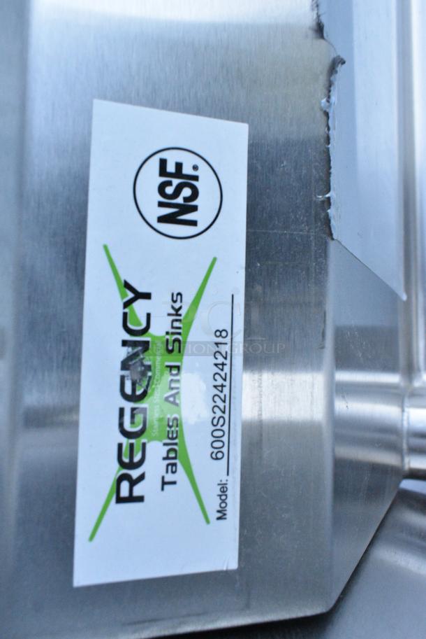 BRAND NEW SCRATCH AND DENT! Regency 600S22424218 86" 16 Gauge Stainless Steel Two Compartment Commercial Sink. No Legs. - Image 3 of 3