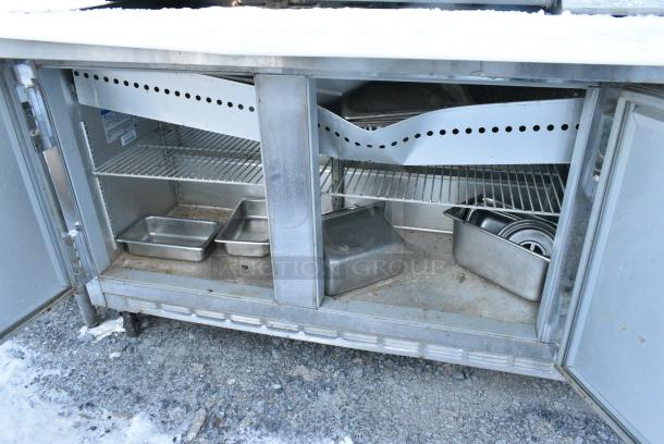 Beverage Air SP72-30M Stainless Steel Commercial Sandwich Salad Prep Table Bain Marie Mega Top on Commercial Casters. 115 Volts, 1 Phase. - Image 6 of 8
