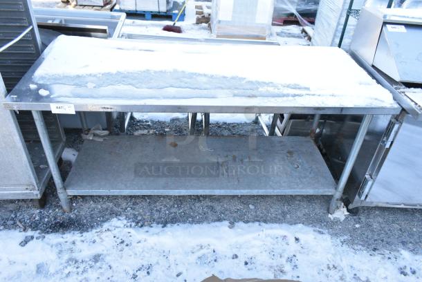 Stainless Steel Table w/ Metal Under Shelf. - Image 1 of 3