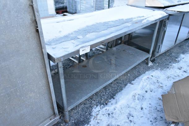 Stainless Steel Table w/ Metal Under Shelf. - Image 2 of 3