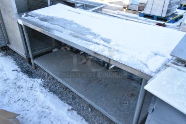 Stainless Steel Table w/ Metal Under Shelf. - Image 3 of 3