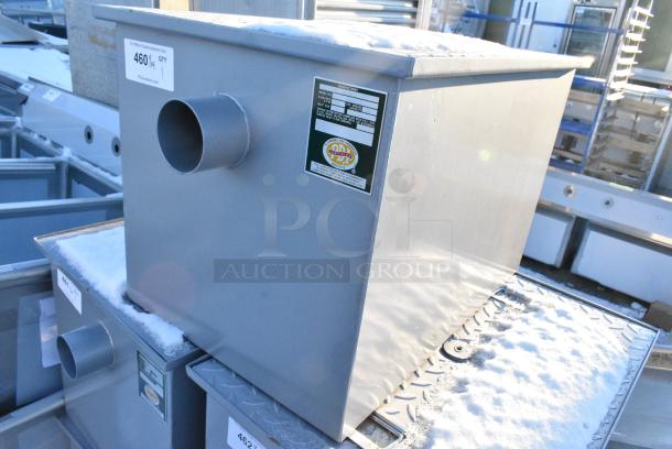 BRAND NEW SCRATCH AND DENT! Regency 600GT25 50 lb. 25 GPM Grease Trap with 3" Non-Threaded Connections - Image 3 of 4
