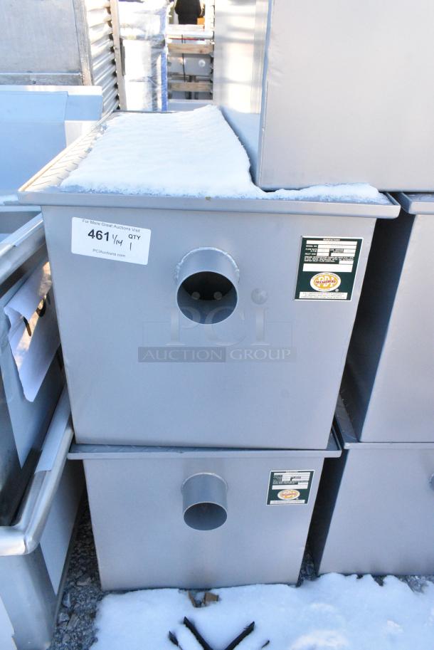 BRAND NEW SCRATCH AND DENT! Regency 600GT25 50 lb. 25 GPM Grease Trap with 3" Non-Threaded Connections - Image 1 of 5