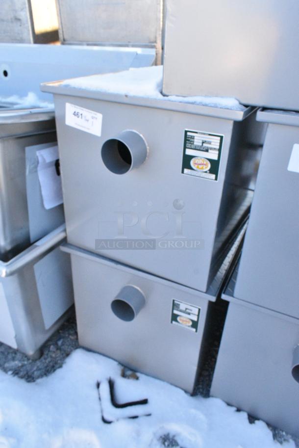 BRAND NEW SCRATCH AND DENT! Regency 600GT25 50 lb. 25 GPM Grease Trap with 3" Non-Threaded Connections - Image 3 of 5