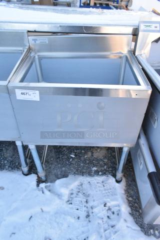 BRAND NEW SCRATCH AND DENT! Steelton 522UIB1824 18" x 24" Underbar Ice Bin with Bottle Holders - 77 lb.