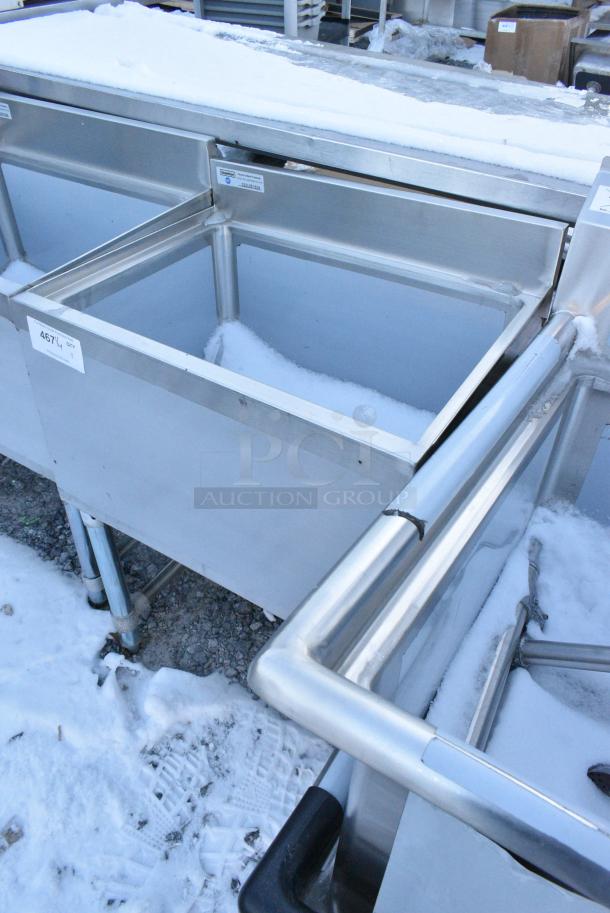 BRAND NEW SCRATCH AND DENT! Steelton 522UIB1824 18" x 24" Underbar Ice Bin with Bottle Holders - 77 lb. - Image 3 of 4