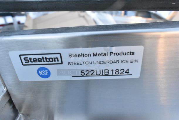 BRAND NEW SCRATCH AND DENT! Steelton 522UIB1824 18" x 24" Underbar Ice Bin with Bottle Holders - 77 lb. - Image 4 of 4