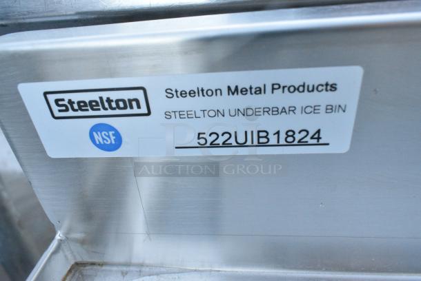 BRAND NEW SCRATCH AND DENT! Steelton 522UIB1824 18" x 24" Underbar Ice Bin with Bottle Holders - 77 lb. - Image 4 of 4