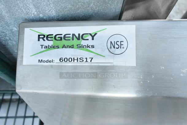 BRAND NEW SCRATCH AND DENT! Regency 600HS17 17" x 15" Wall Mounted Hand Sink with Gooseneck Faucet - Image 4 of 4