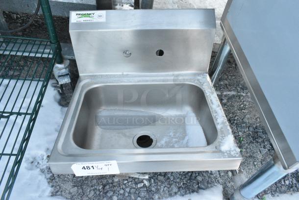 BRAND NEW SCRATCH AND DENT! Regency 600HS17 17" x 15" Wall Mounted Hand Sink - Image 1 of 4