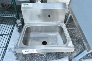 BRAND NEW SCRATCH AND DENT! Regency 600HS17 17" x 15" Wall Mounted Hand Sink