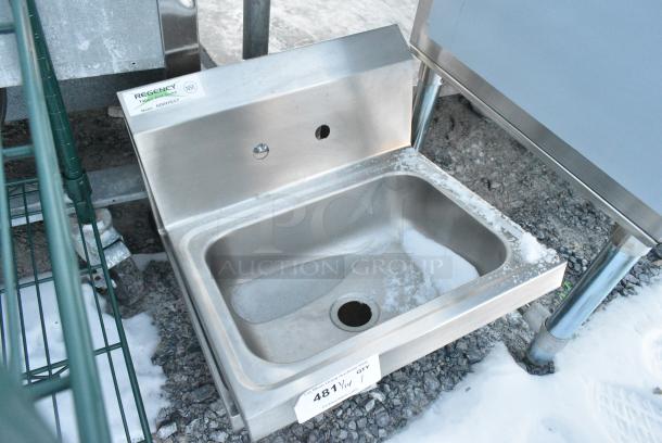 BRAND NEW SCRATCH AND DENT! Regency 600HS17 17" x 15" Wall Mounted Hand Sink - Image 2 of 4