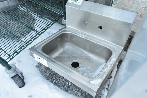 BRAND NEW SCRATCH AND DENT! Regency 600HS17 17" x 15" Wall Mounted Hand Sink - Image 3 of 4