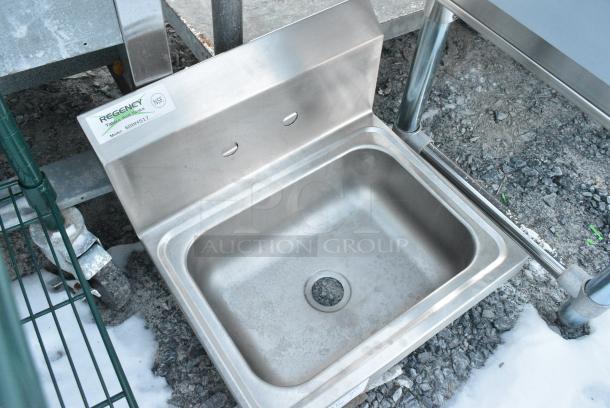 BRAND NEW SCRATCH AND DENT! Regency 600HS17 17" x 15" Wall Mounted Hand Sink - Image 2 of 4
