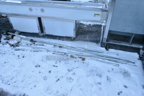 ALL ONE MONEY! Lot of 6 Chrome Finish Poles on Commercial Casters - Image 1 of 3
