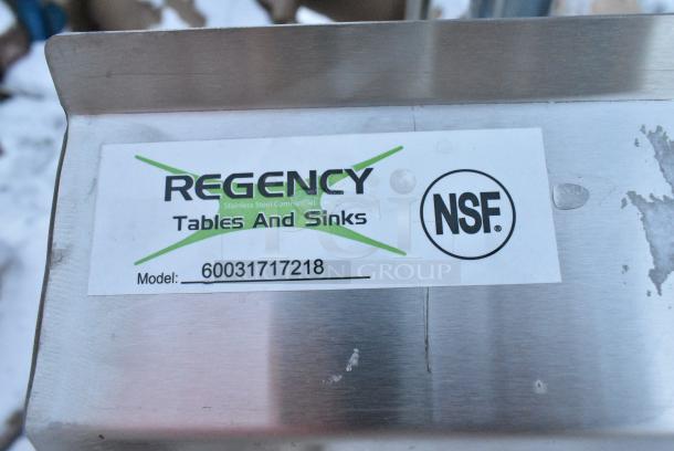 BRAND NEW SCRATCH AND DENT! Regency 60031717218 Stainless Steel 3 Bay Sink w/ Dual Drain Boards. No Legs. - Image 4 of 4
