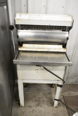 Oliver Metal Commercial Floor Style Bread Loaf Slicer. Tested and Working!