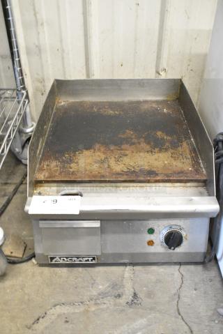 Adcraft GRID-16 Stainless Steel Commercial Countertop Flat Top Griddle. 120 Volts, 1 Phase.
