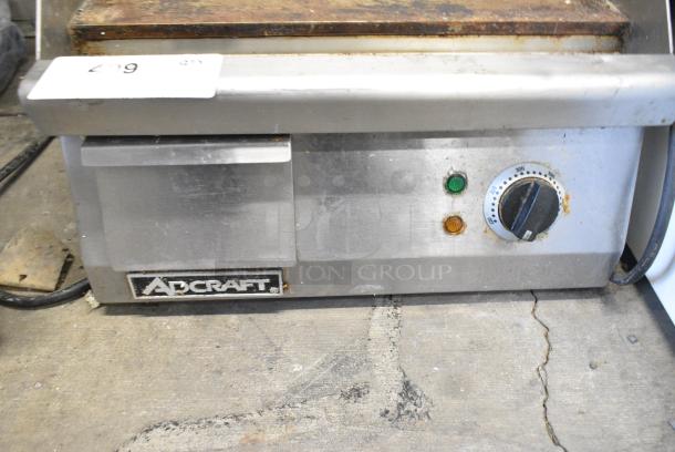 Adcraft GRID-16 Stainless Steel Commercial Countertop Flat Top Griddle. 120 Volts, 1 Phase. - Image 3 of 5