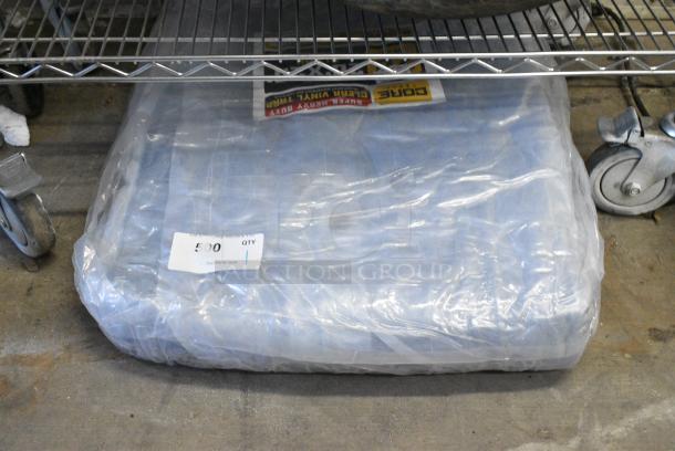 BRAND NEW SCRATCH AND DENT! Core 20 mil 20'x20' Clear Vinyl Tarp - Image 2 of 3