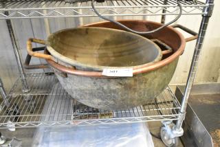 2 Metal Pots; One Is Copper. 2 Times Your Bid!