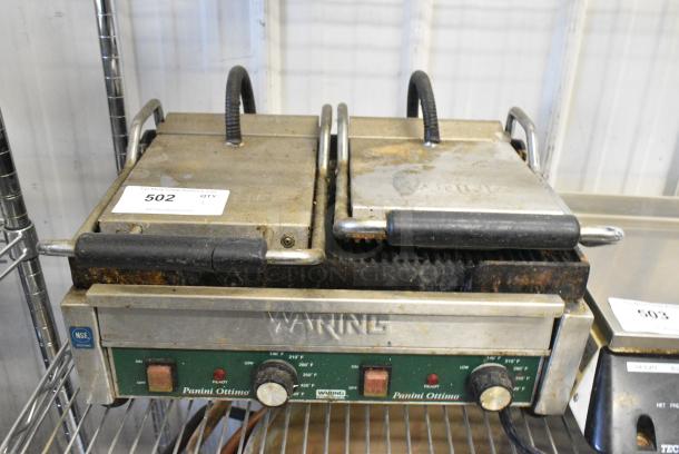 Waring WDG300 Stainless Steel Countertop Double Panini Press. 240 Votls, 1 Phase. - Image 1 of 7