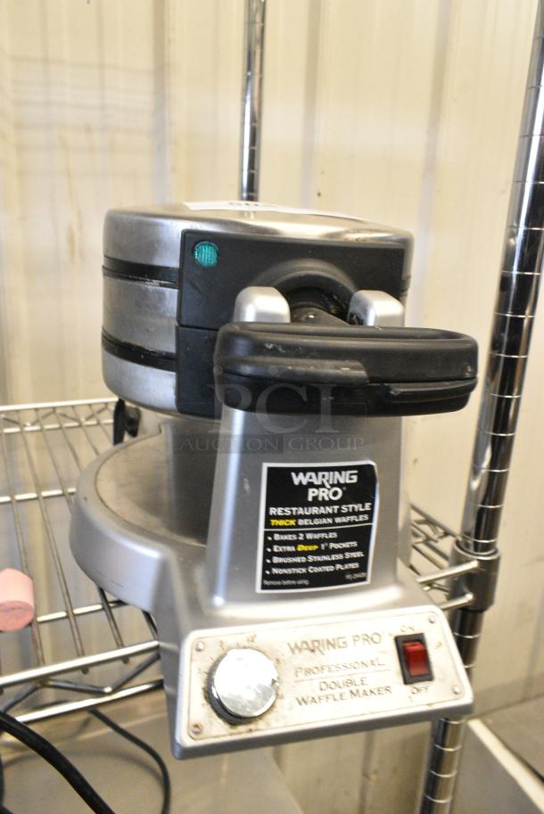 Waring WMK600 Metal Countertop Double Waffle Maker. 120 Volts, 1 Phase. Tested and Working! - Image 2 of 7