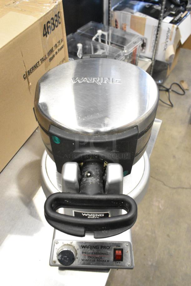 Waring WMK600 Metal Countertop Double Waffle Maker. 120 Volts, 1 Phase. Tested and Working! - Image 6 of 7
