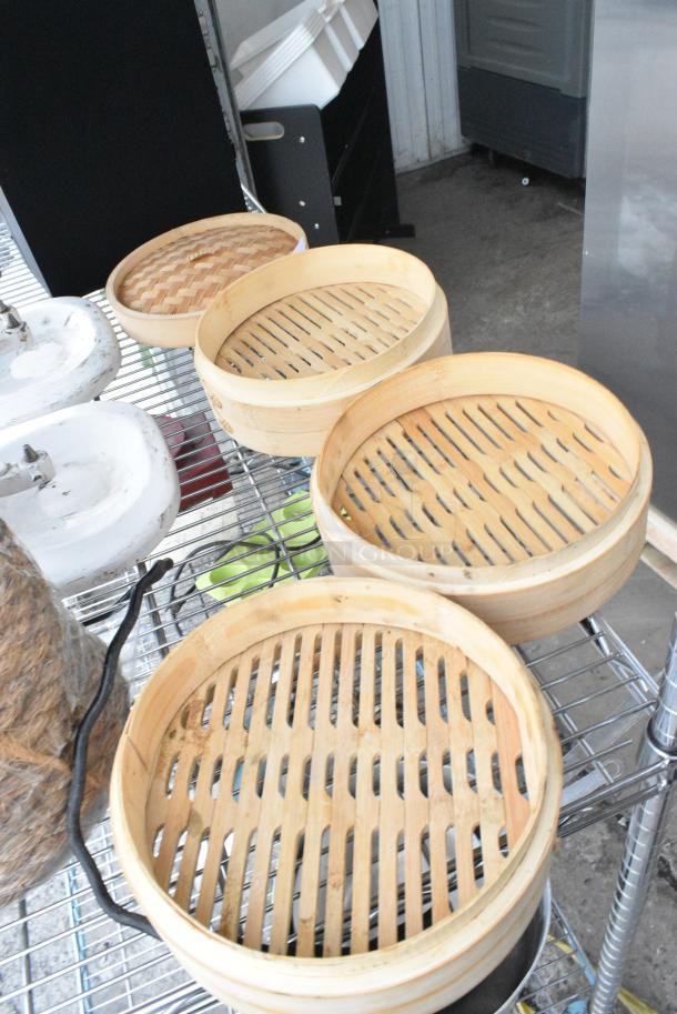 Wood Pattern 3 Piece Bin w/ Lid. - Image 2 of 6