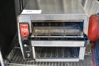 Waring CTS1000 Stainless Steel Commercial Countertop Conveyor Toaster Oven. 120 Volts, 1 Phase.