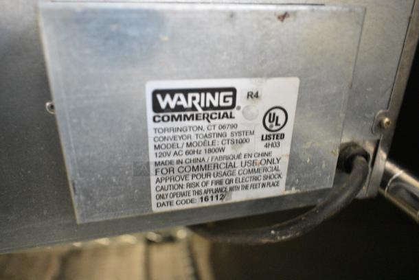 Waring CTS1000 Stainless Steel Commercial Countertop Conveyor Toaster Oven. 120 Volts, 1 Phase. - Image 5 of 5