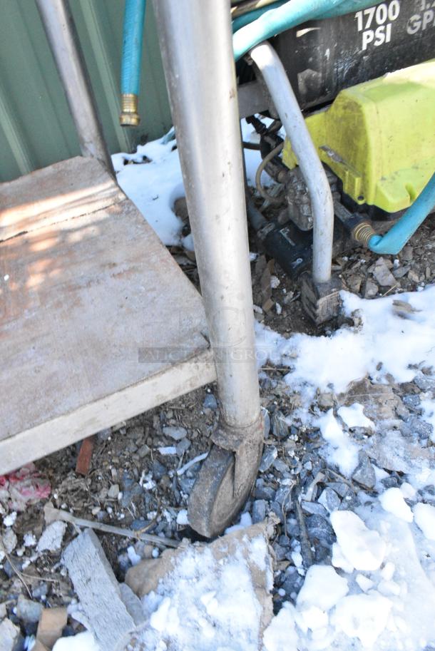 Stainless Steel Table w/ Under Shelf on Commercial Casters. - Image 2 of 5