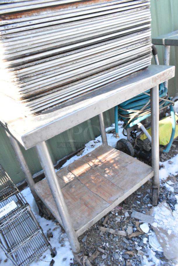 Stainless Steel Table w/ Under Shelf on Commercial Casters. - Image 4 of 5