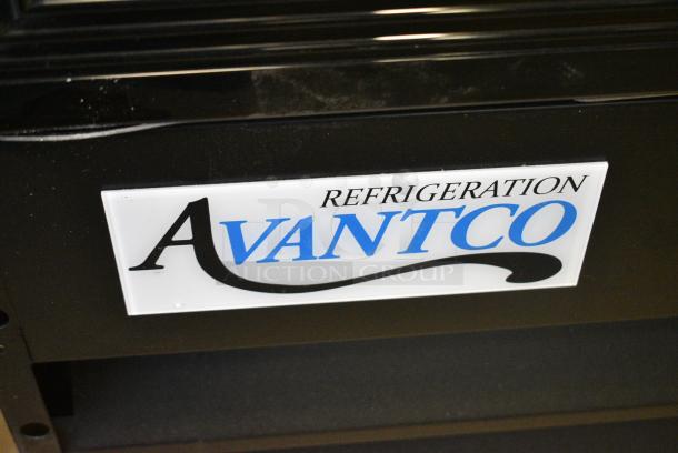 BRAND NEW SCRATCH AND DENT! 2023 Avantco 178GDC23HCB 28 3/8" Black Customizable Swing Glass Door Merchandiser Refrigerator with LED Lighting and Poly Coated Racks on Commercial Casters. 115 Volts, 1 Phase. Tested and Working! - Image 7 of 10