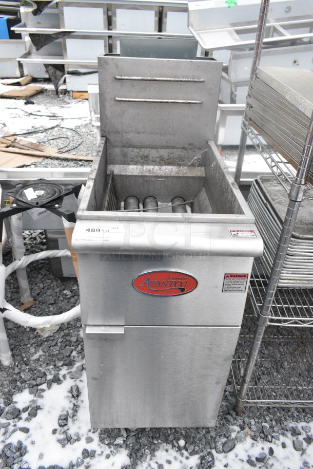 2022 Avantco FF300-N Stainless Steel Commercial Natural Gas Powered Deep Fat Fryer. 90,000 BTU. - Image 1 of 3