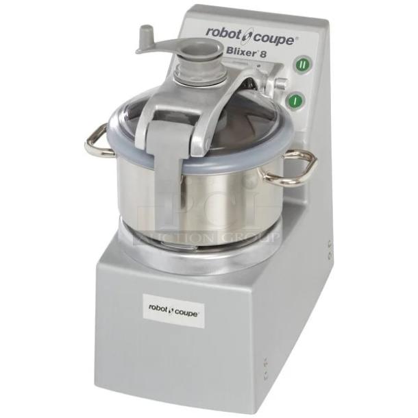 BRAND NEW! IN THE BOX! Robot Coupe E-Series Commercial Stainless Steel 2 Speed Countertop 8.5 Qt. Food Processor! With Handled Stainless Steel Cutter Bowl! With Leak Proof See-Through Cover! Model: BLIXER8 SN: 5970114013Q-02! 208V-240V 3 Phase! - Image 1 of 12