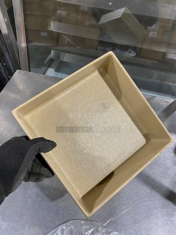 NEW! FULL PALLET! G.E.T. Enterprises Bugambilia Series Commercial Square Latte Resin Coated Salad Bar Bowls! Model: COMP03-LT! ALL NEW IN THE BOX! 12X Your Bid! - Image 9 of 13