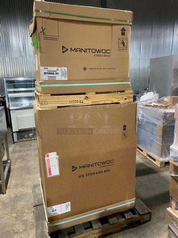 BRAND NEW! IN THE BOX! Manitowoc Indigo Series Commercial Stainless Steel Air-Cooled 797lb/24Hr Cubed Style Ice Making Machine Head! Model: IRT0900A-261 SN: 1121034556! With Manitowoc Water Filtration System! Model: AR-20000-P! With Manitowoc Commercial Stainless Steel 532lb Ice Bin! With Top-Hinged Front Open Lift Door! Model: D-570 SN: 1121011710! On Legs! All One Money! - Image 5 of 12