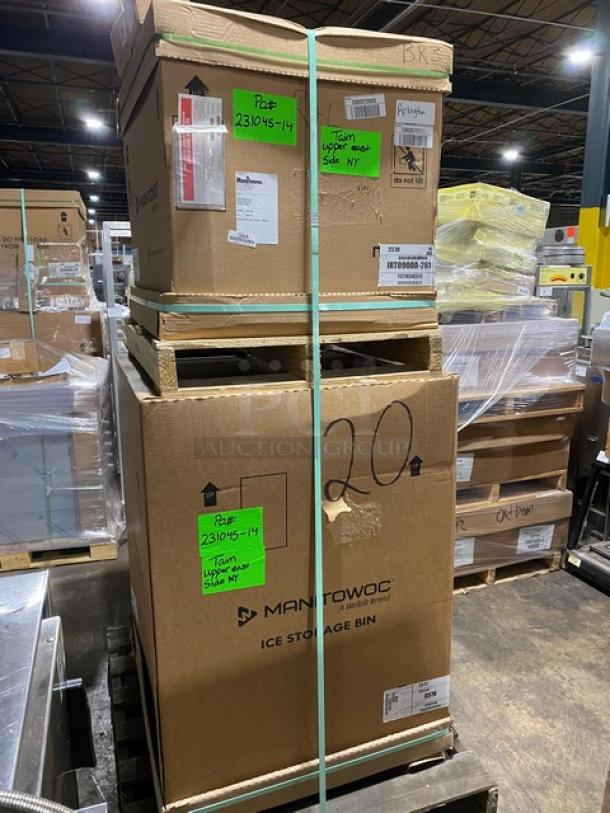 BRAND NEW! IN THE BOX! Manitowoc Indigo Series Commercial Stainless Steel Air-Cooled 797lb/24Hr Cubed Style Ice Making Machine Head! Model: IRT0900A-261 SN: 1121034556! With Manitowoc Water Filtration System! Model: AR-20000-P! With Manitowoc Commercial Stainless Steel 532lb Ice Bin! With Top-Hinged Front Open Lift Door! Model: D-570 SN: 1121011710! On Legs! All One Money! - Image 6 of 12