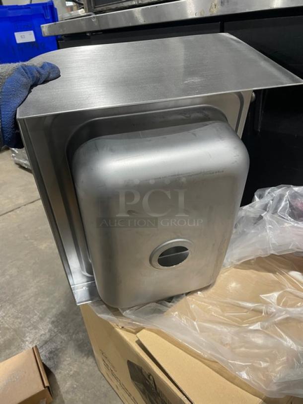 BRAND NEW! IN THE BOX! Krowne Commercial Stainless Steel Wall Mount Hand Washing Sink! With Back & Side Splashes! With Faucet & Water Lines! With Drain Basket! Model: HS-26L! - Image 6 of 9
