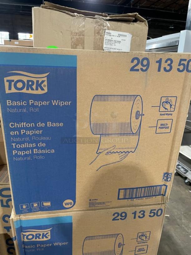 NEW! MIXED PALLET! Tork Commercial Basic Multi-Purpose Paper Rolls! With Pro-Pak Enterprises Commercial Gallon Catering Bags! Model: 1GCB! With Adcraft Commercial Heavy-Duty Melamine Dinnerware! With Make Sandwich Style White Paper Bags! With Bauscher By Bauscherhepp Commercial Porcelain Flat Plates With Rim! With Tuxton Commercial Eggshell White Porcelain Hospital Entree Plates! Model: BEA-0747! With Luigi Bormioli Commercial High Tech Blown Crystal Liquore Glasses! Model: PM866 ZX! With Vertex China Del Mar Green Series Commercial White Vitrified China 7oz Buckingham Cups! With Handle! With Cambro Camwear Series Commercial Beige Polycarbonate 10" Narrow Rim Plates! Model: 10CWNR133! With American Metalcraft Commercial Aluminum 17" Perforated Pizza Disk! Model: 18917P! With Tablecraft Commercial Black Woven Style 7" Bread/Serving Baskets! ALL NEW IN THE BOX! 37X Your Bid! - Image 4 of 10