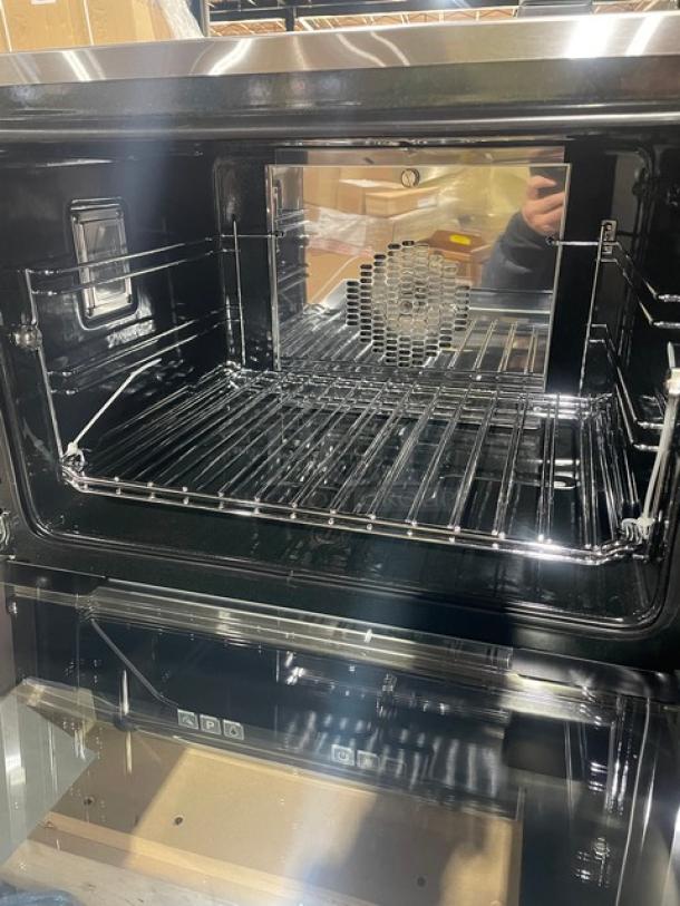 BRAND NEW! IN THE BOX! Moffat TurboFan 20D Series Commercial Stainless Steel Electric Powered Half-Size Countertop Convection Oven! With Wire Oven Racks! Model: E23D3 SN: 2271163! 208V 1 Phase! With Legs! - Image 12 of 13