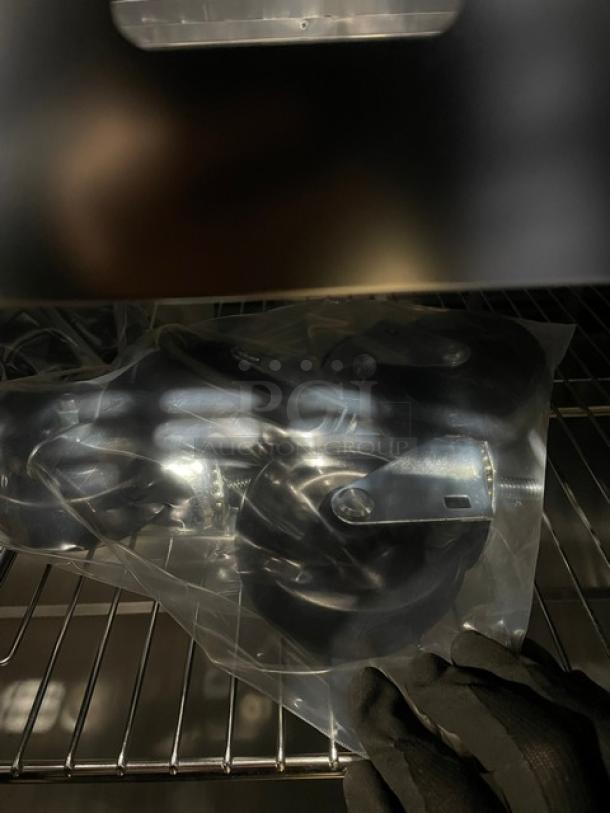 BRAND NEW! IN THE BOX! Turbo Air Super Deluxe Series Commercial Stainless Steel 3 Door Refrigerated Bain Marie Style Mega Top Sald/Sandwich Prep Table! With Poly Coated Wire Racks! With Clear Polycarbonate Food Pans! With Full Length Removable Cutting Board! Model: TST-72SD-30-N SN: H2KM730I30214! 115V 1 Phase! With Casters! - Image 12 of 14