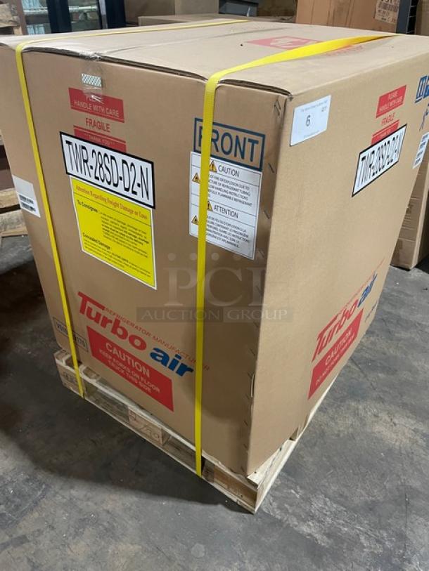 BRAND NEW! IN THE BOX! Turbo Air Super Deluxe Series Commercial Stainless Steel 2 Drawer Refrigerated Worktop Cooler! With Back Splash! Model: TWR-28SD-D2-N SN: H2VTW2RD219002! 115V 1 Phase! With Casters! - Image 3 of 14