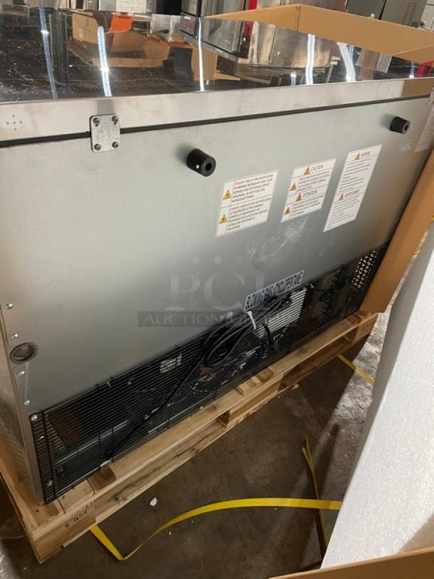 BRAND NEW! IN THE BOX! Turbo Air Super Deluxe Series Commercial Stainless Steel 2 Door Undercounter Reach In Refrigerator! With Chrome Plated Wire Racks! With Lock & Keys! Model: TUR-48SD-N SN: H2VTU4RIX001! 115V 1 Phase! With Casters! - Image 6 of 13