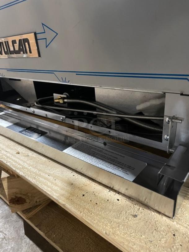 BRAND NEW! IN THE BOX! Vulcan Endurance Series Commercial Stainless Steel Natural Gas Powered 6 Burner Range & Oven Combo! With Chrome Plated Wire Oven Racks! With Back Splash & Overhead Salamander Shelf! Model: 36S-6BN SN: 482067916! With Legs! - Image 17 of 17
