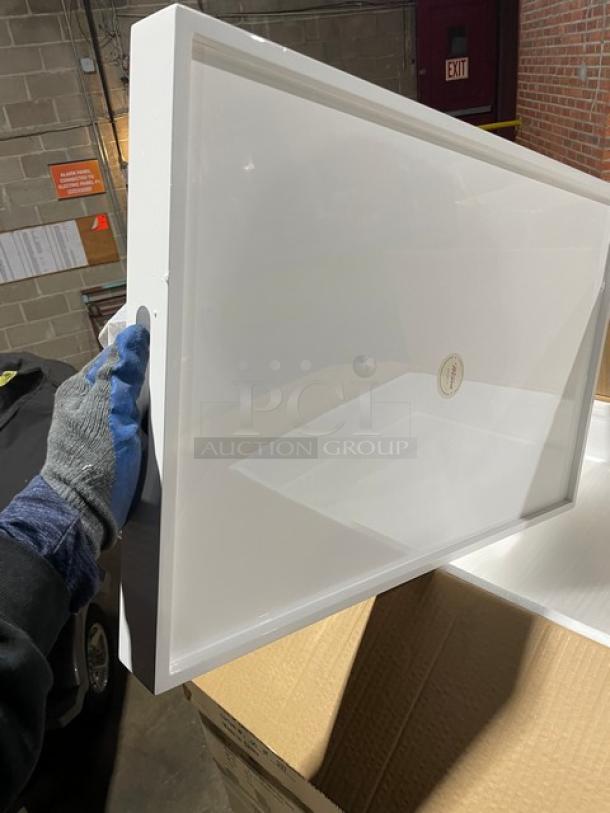NEW! FULL PALLET! Wescon By Lancaster Commercial Products Commercial White Large Size Lacquered MDF Serving Trays! With Handles! Model: 0911002WHT4! ALL NEW IN THE BOX! 28X Your Bid! - Image 9 of 12